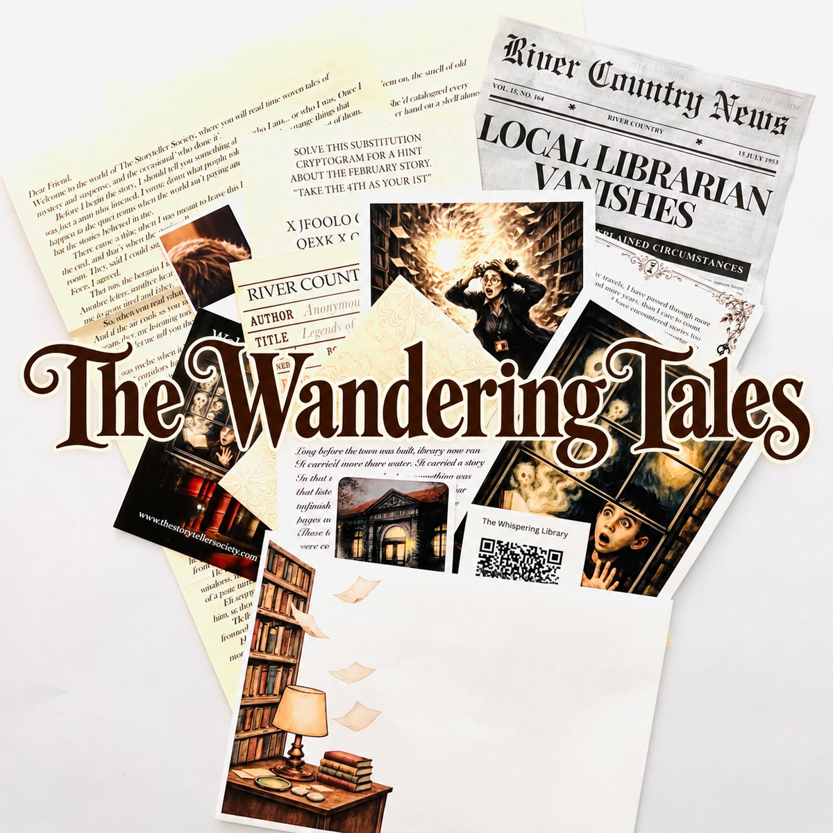 12 standalone stories. One delivered each month. A new mystery, intrigue and unexpected twists in every envelope.